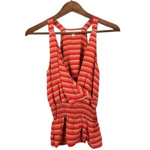 Jenny Han x Anthropologie Deep V Neck Blouse Sleeveless Halter Back - XS